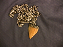 Nautical style fine silver chain, Shark Tooth